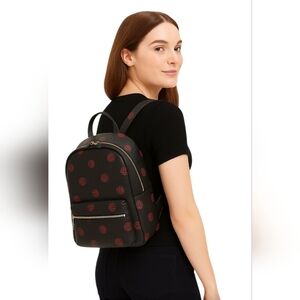 LA Clippers Mini Print Backpack NBA Basketball Sports Black Red Casual Fun